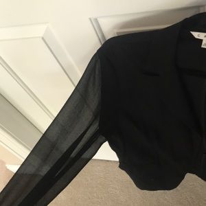 CAbi Jackets & Coats - CABI BLACK BLAZER WITH SHEER SLEEVES CAbi Jackets & Coats - CABI BLACK BLAZER WITH SHEER SLEEVES